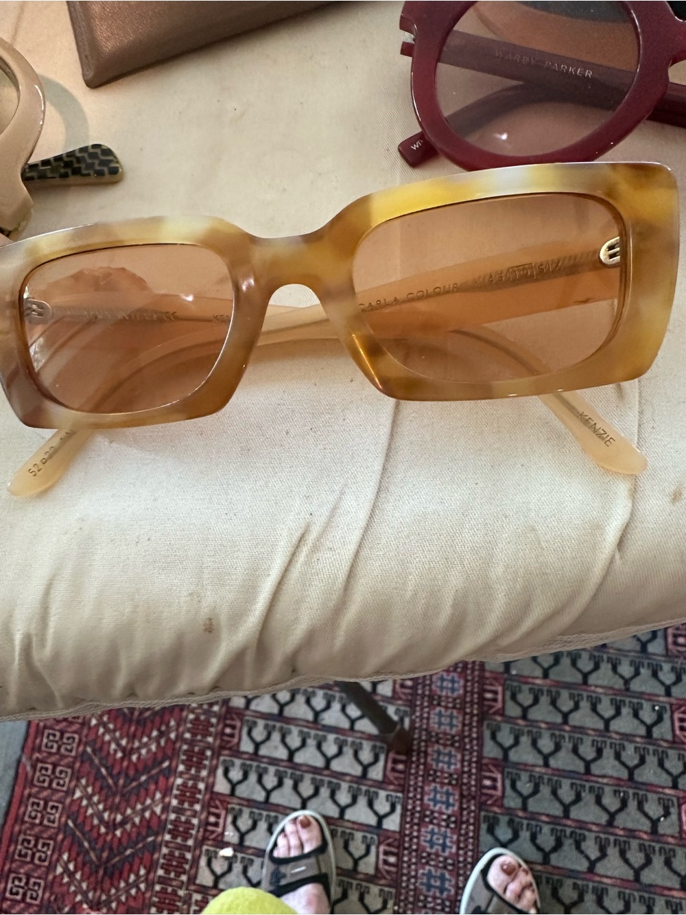 Amber Square Frame Sunglasses - Unbranded